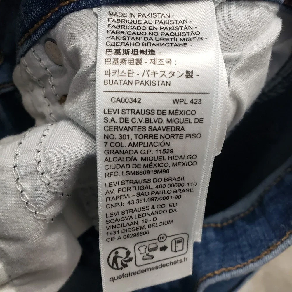 Levi's Jeans Womens 28 Blue Pockets Classic Straight Denim Medium Wash - Picture 7 of 13